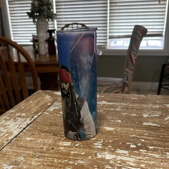 🏴‍☠️ Jack Sparrow Stainless Steel Tumbler | NWOT - Picture 2 of 8